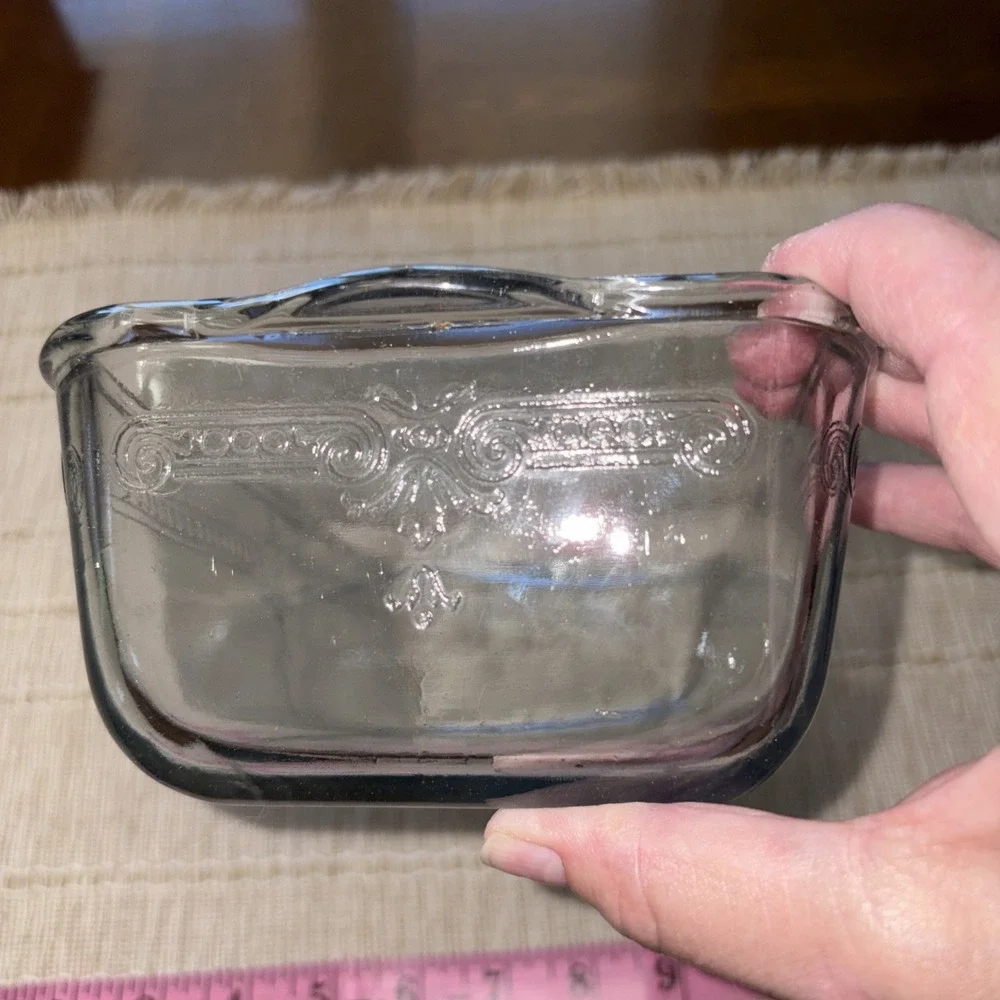 FIRE KING Sapphire Blue Philbe Refrigerator Box Loaf‎ Pan Dish
